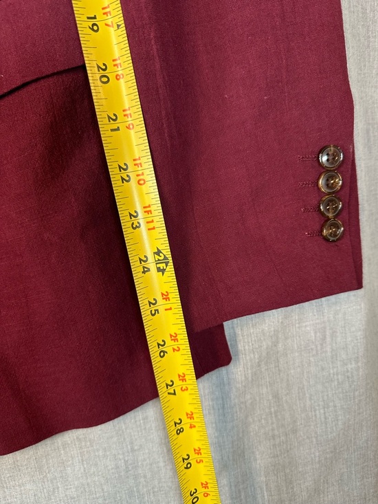 Source Unknown Men's Burdundy Two-Piece Suit Jacket & Vest - Picture 6 of 11